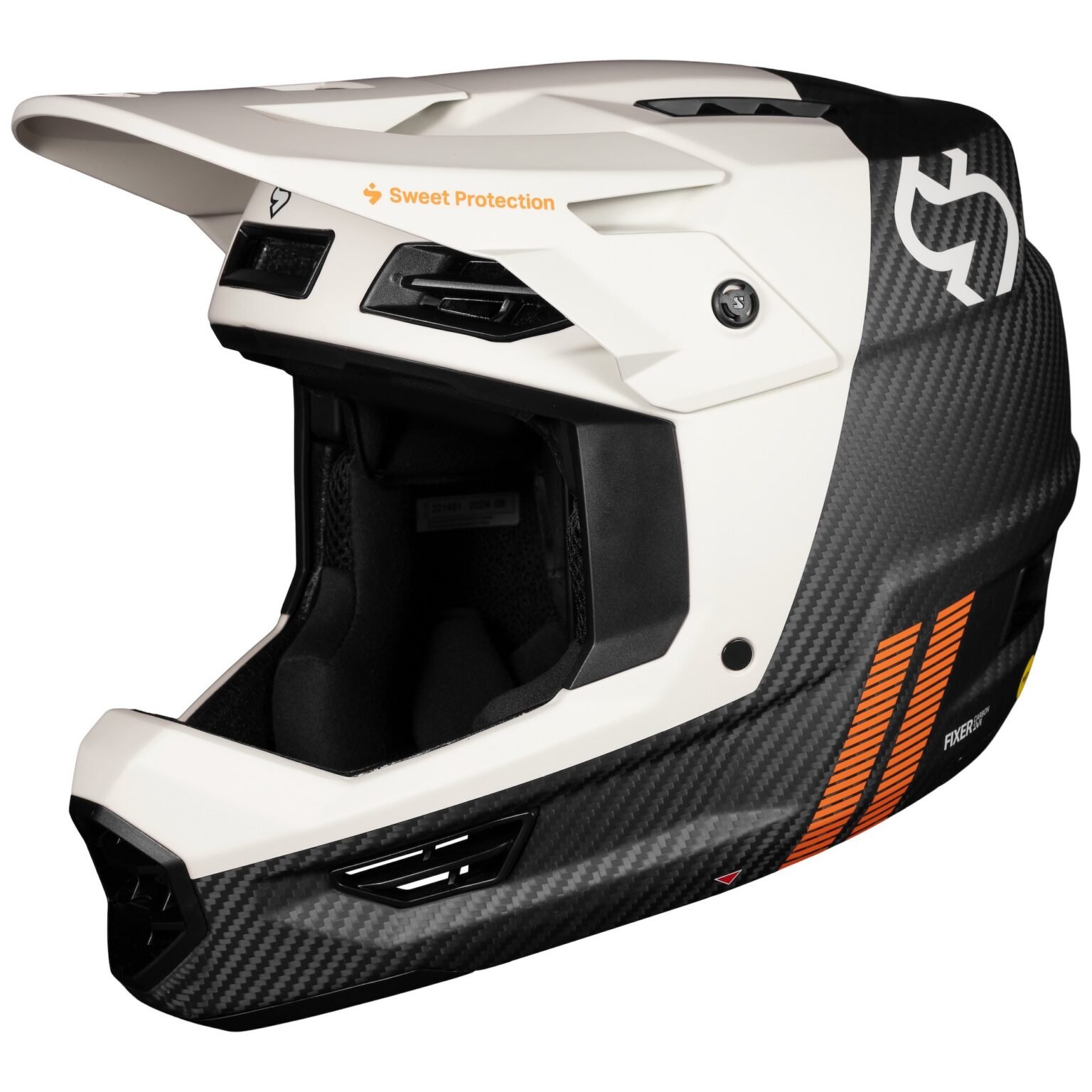 studio profile image of the Fixer carbon 2Vi MIPS helmet in Bronco White