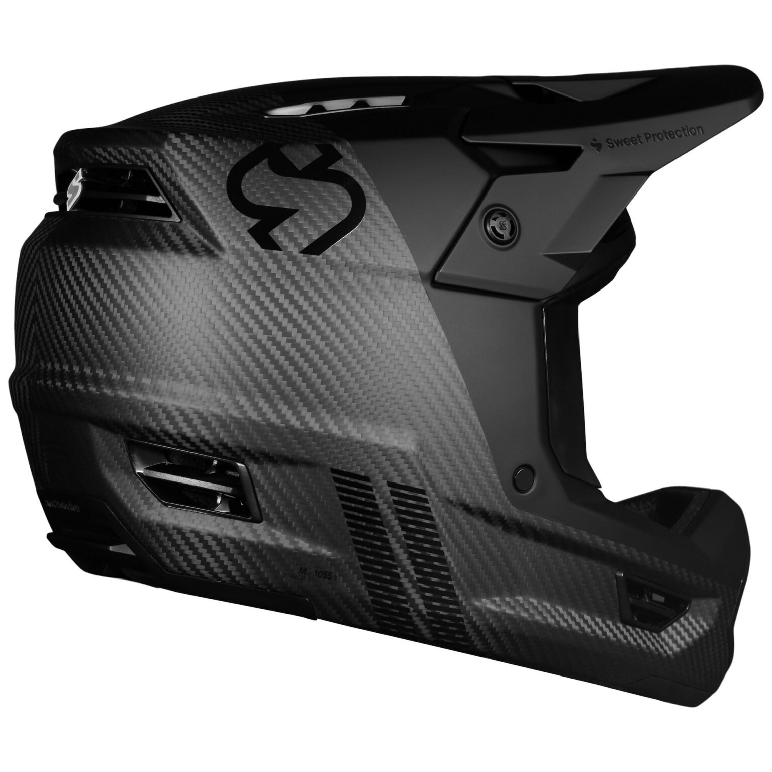 Studio image of the Fixer carbon 2Vi MIPS helmet in Matte Black