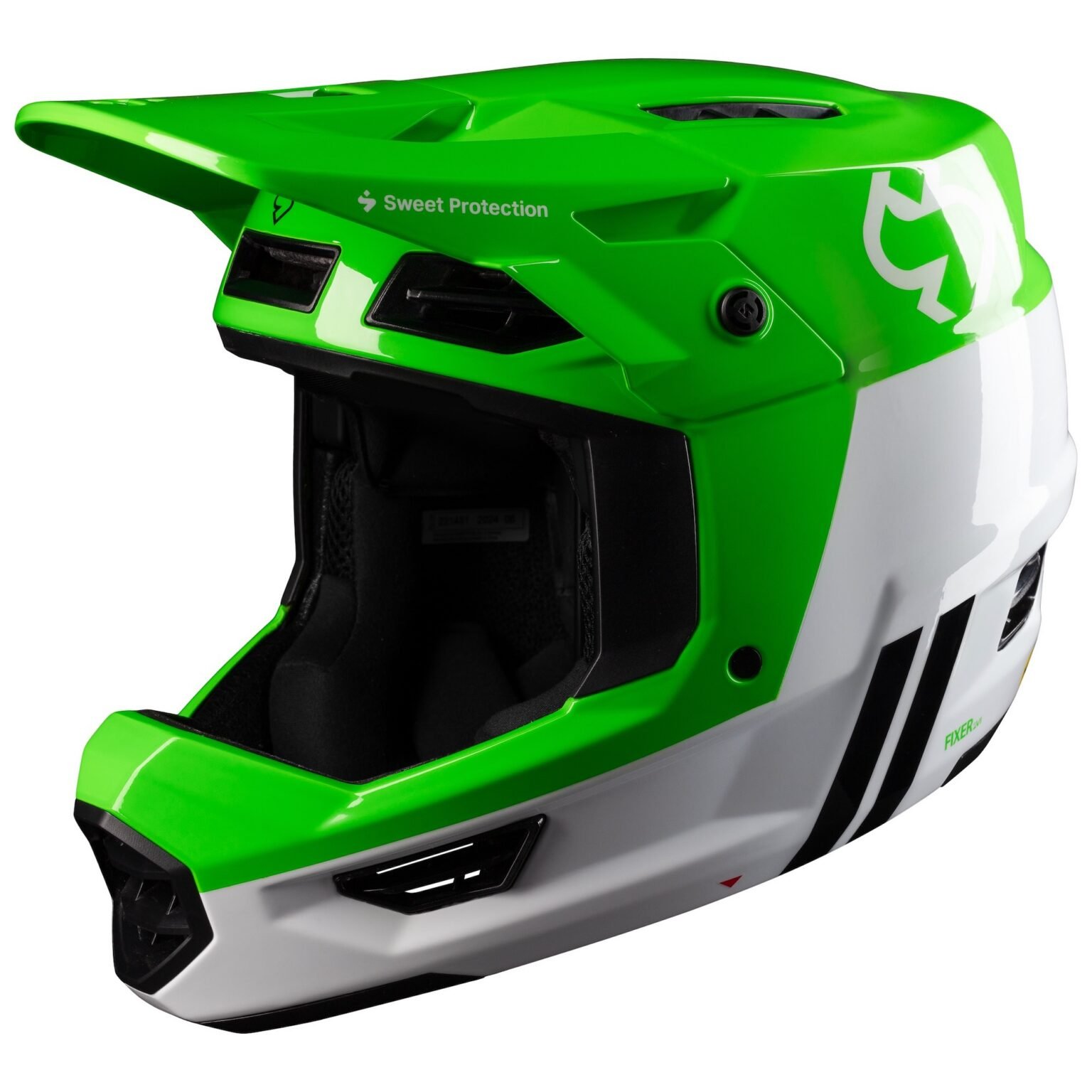 studio image of the Fixer Composite 2Vi MIPS helmet in envy green