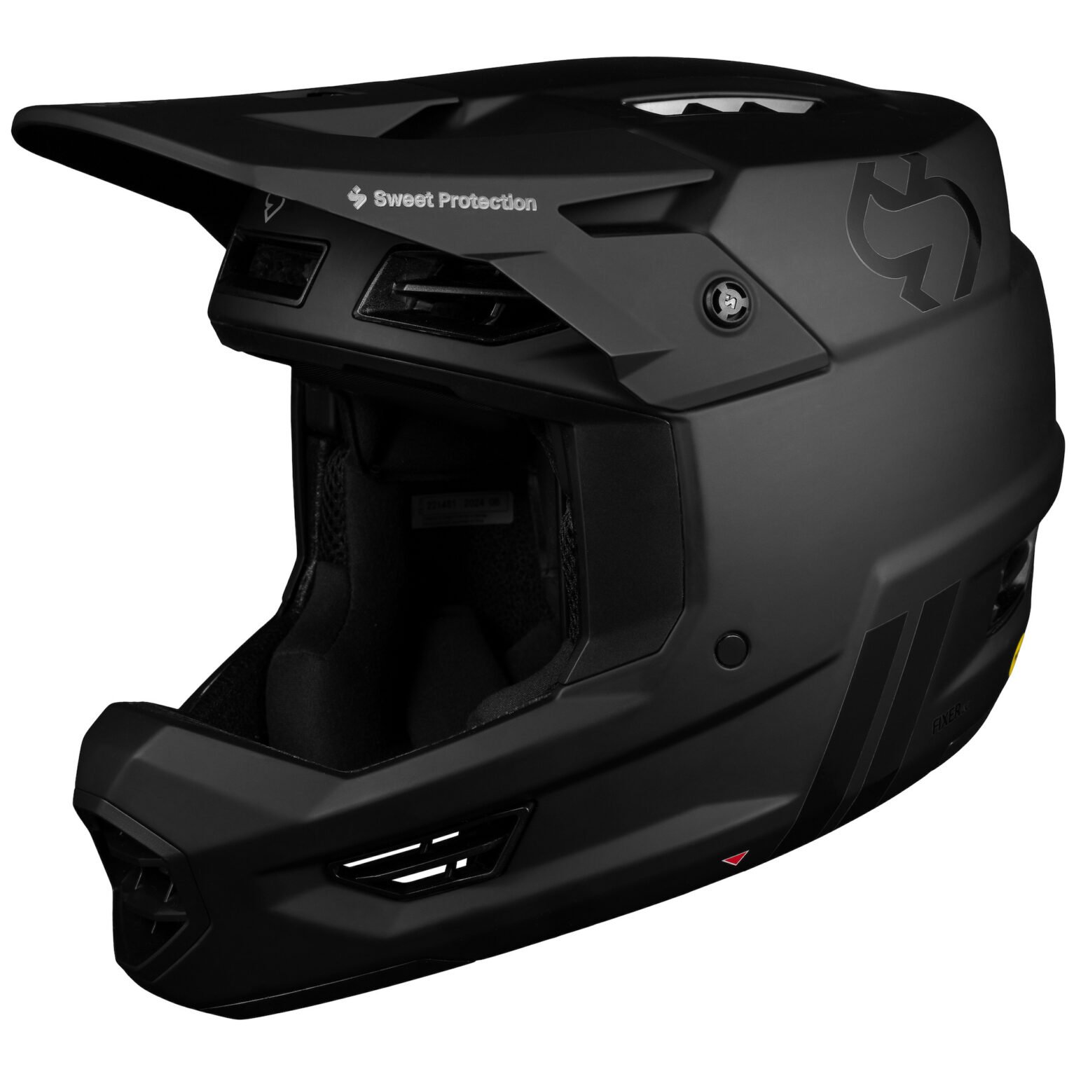 studio image of the Fixer Composite 2Vi MIPS helmet in matte black
