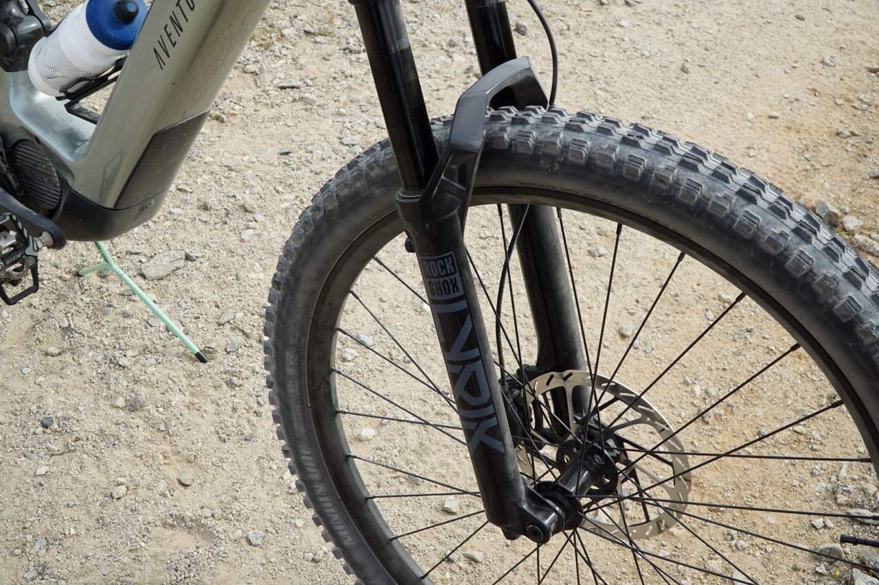 Aventon Current EXP Launch and Review rockshox lyrik