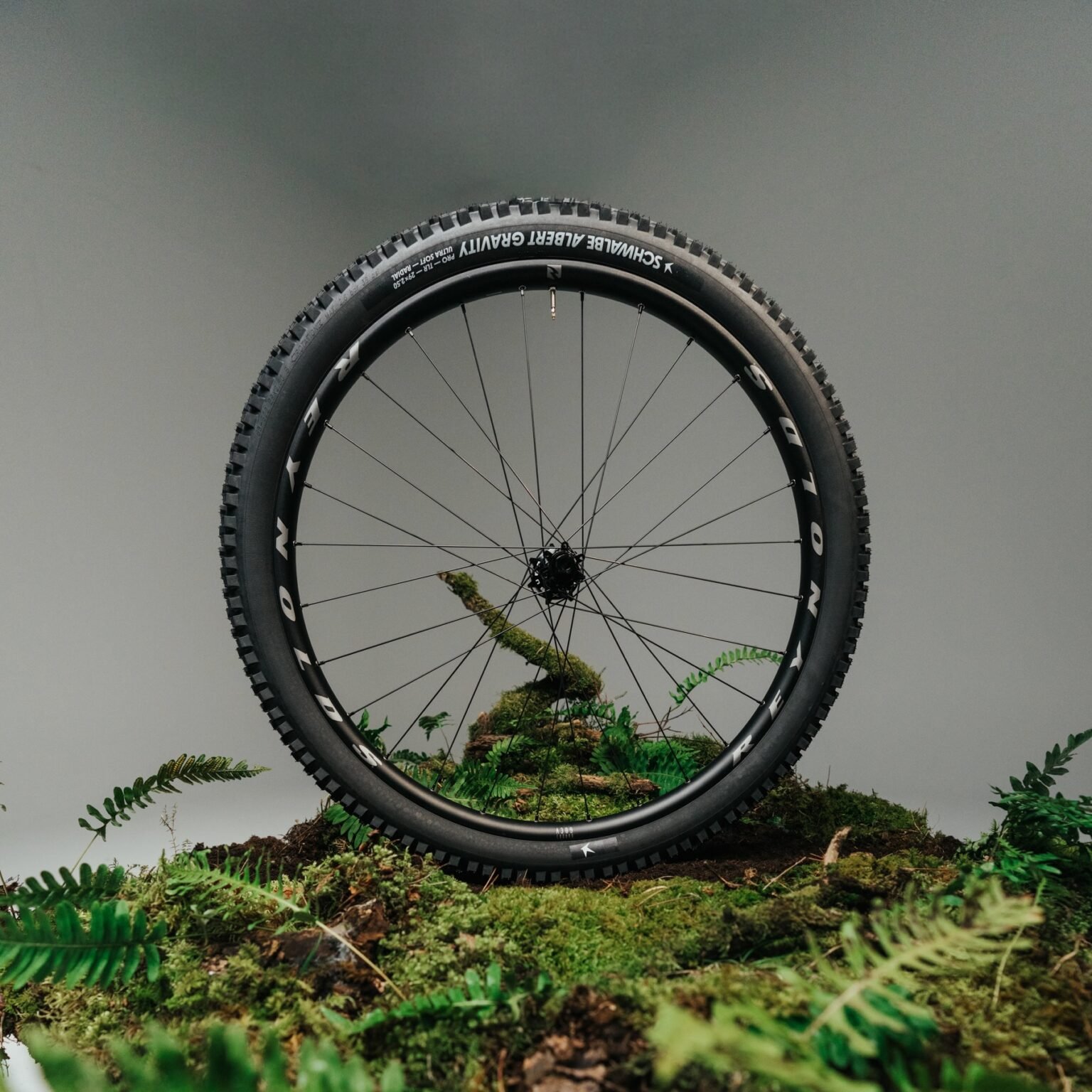 studio image of the reynolds enduro alloy wheel with a tire on