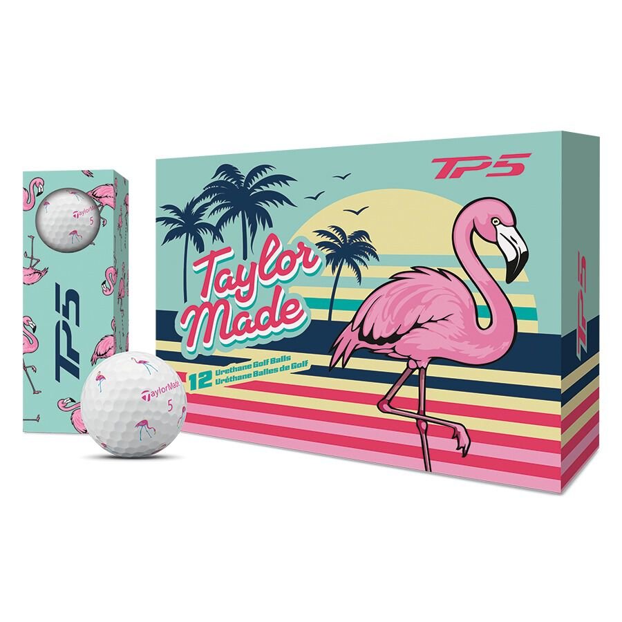 TaylorMade 2026 TP5 Pix Flamingo Golf Balls