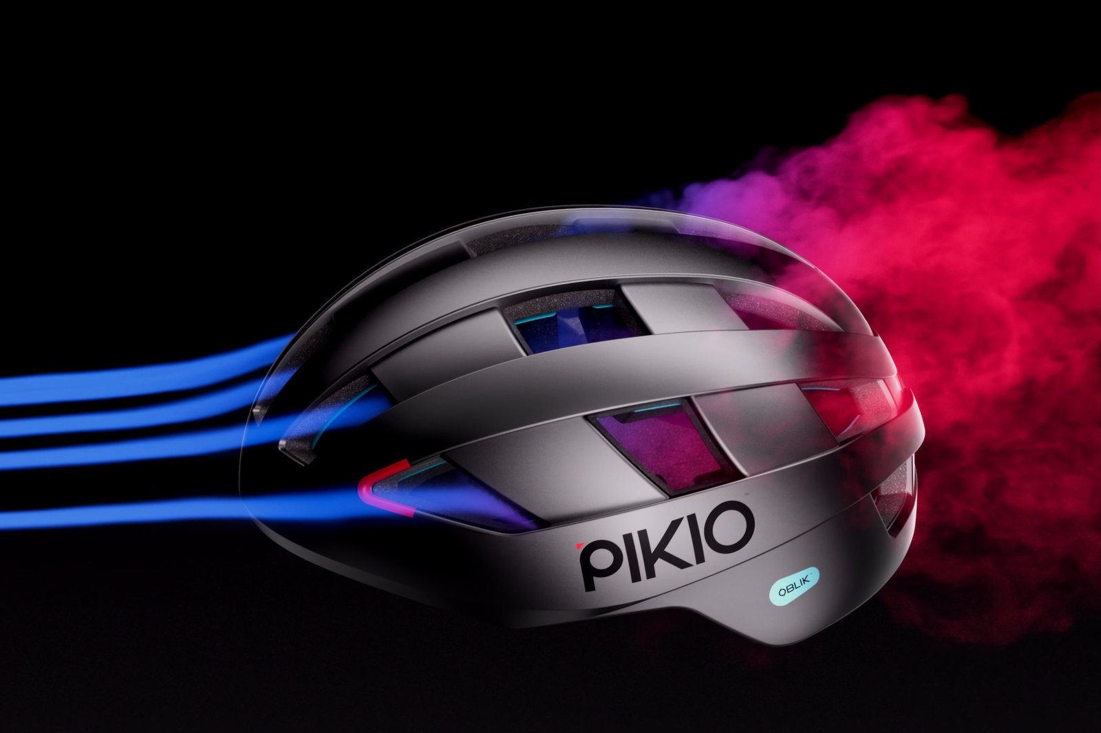 a rendering showing ventilation of the PIKIO helmet