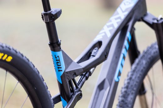 stock image of the stoll bikes seat tube and cutout in the top tube.