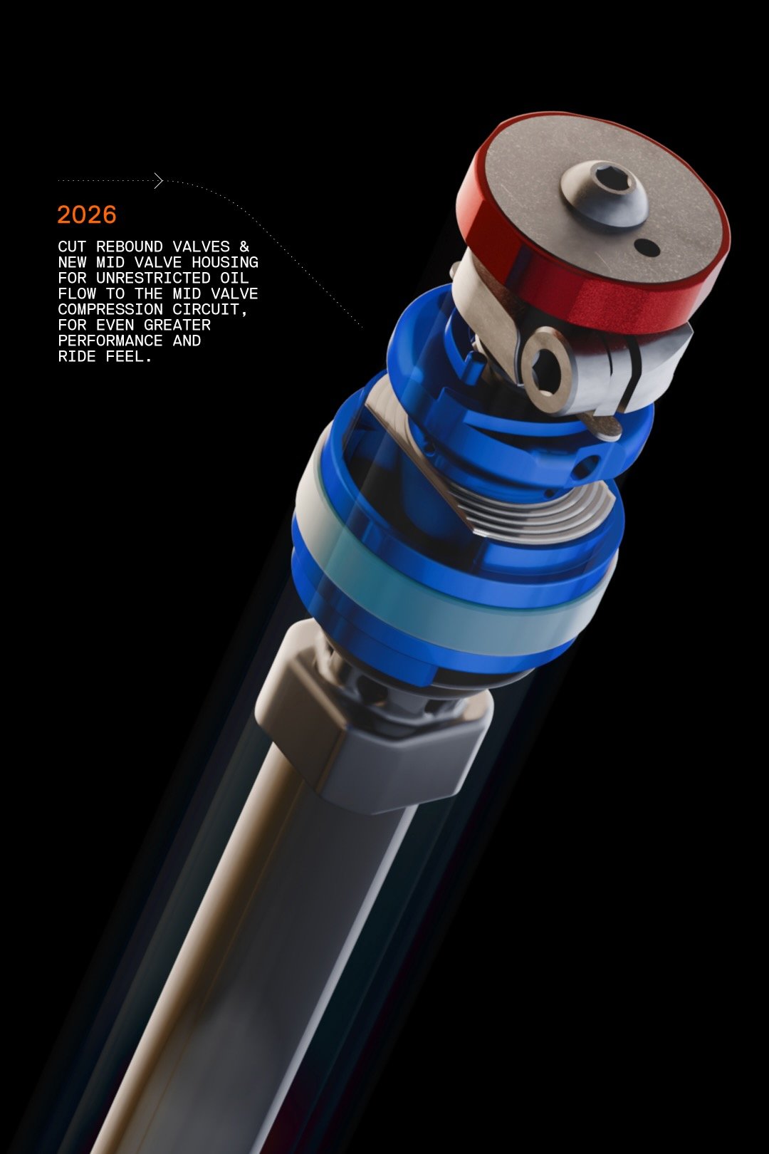 tech graphic showing the updated grip x2 damper