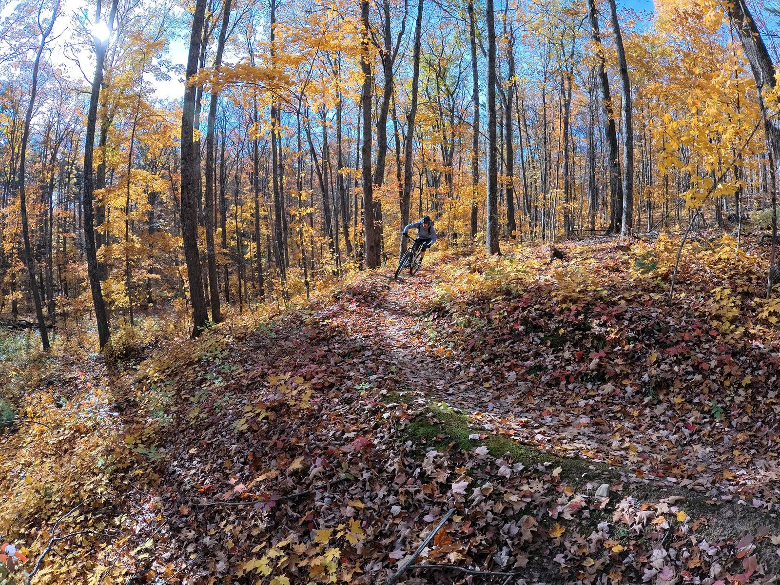mountain biker riding ari nebo peak eMTB.