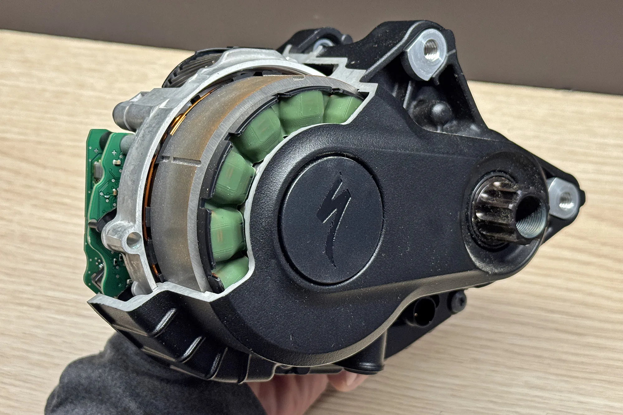 2025 Specialized Levo 4 carbon all-mountain eMTB, green potting inside