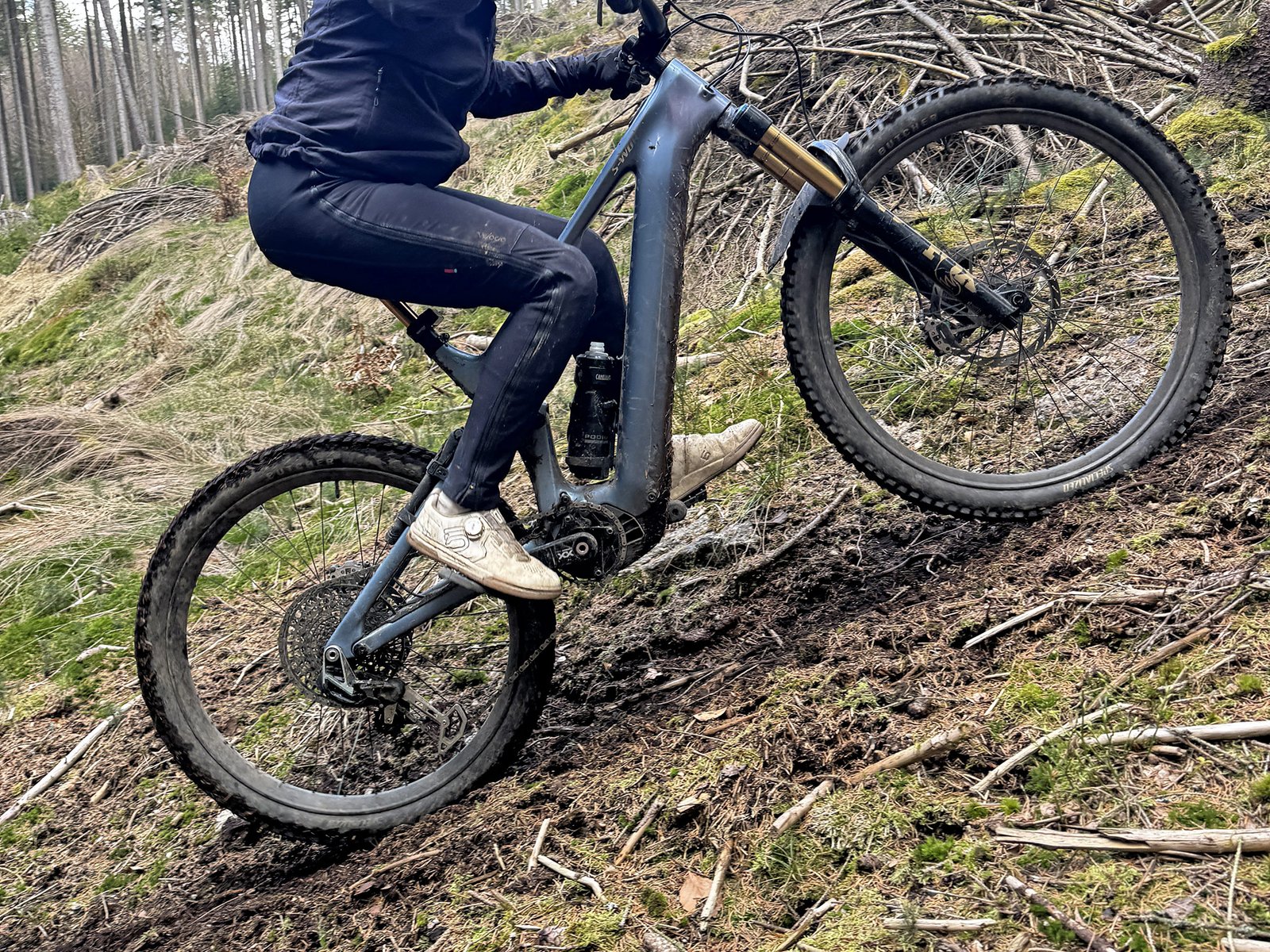 Crankbrothers Stamp EVO extra-long mountain bike flat platform pedal review, steep eMTB climbing