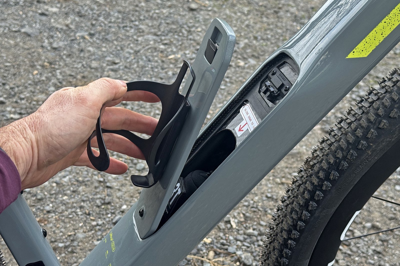 3T Ultra² Italia affordable adventure-ready gravel bike, internal frame storage glovebox