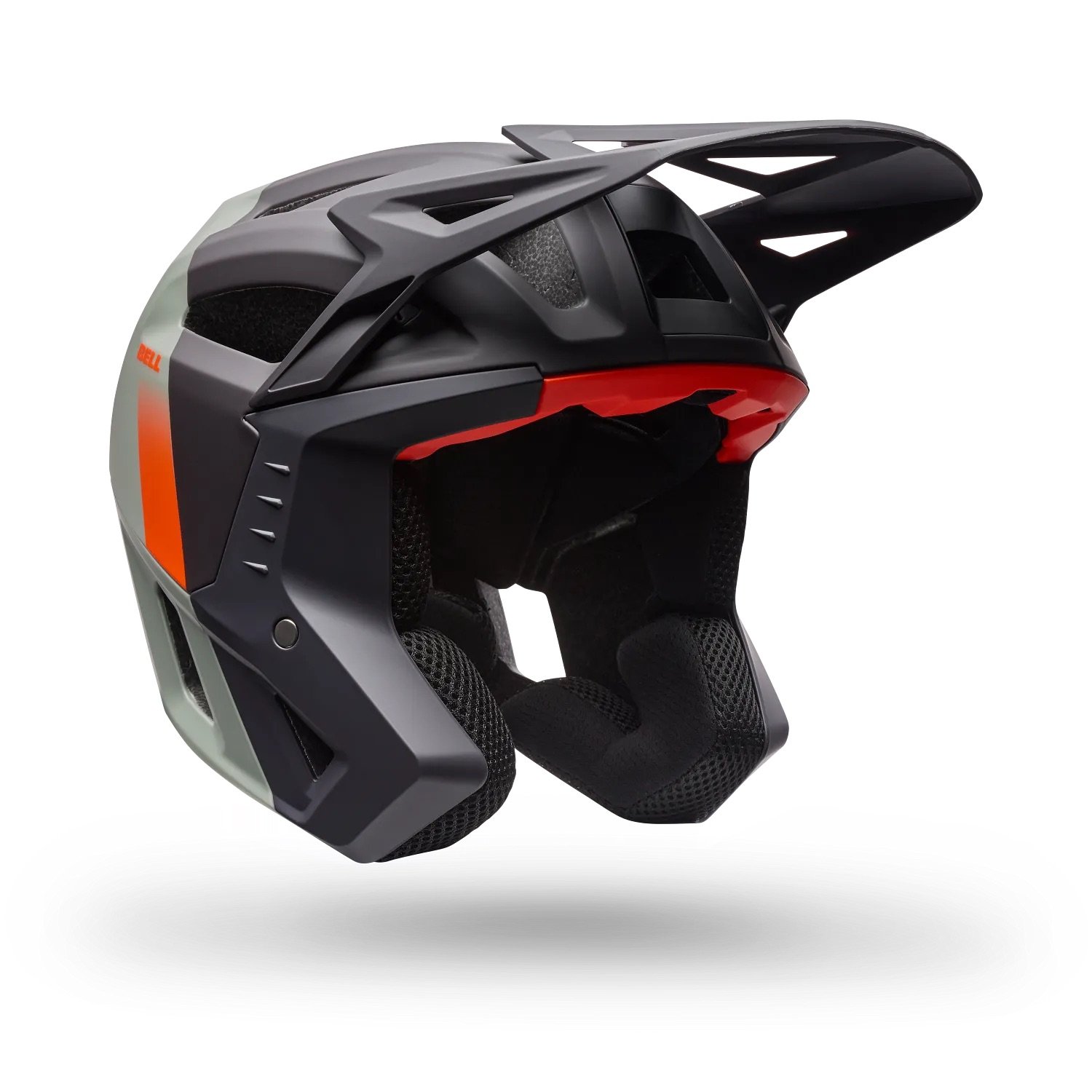 studio image of the bell 3qtr air mips helmet from the front side angle