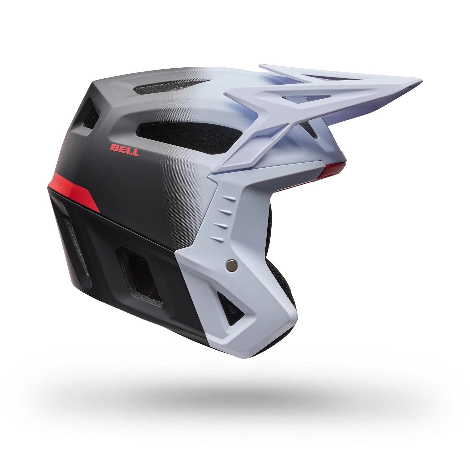 studio image of the bell 3qtr air mips helmet from the side