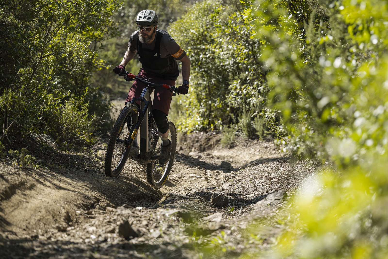 Brembo GR-PRO gravity mountain bike disc brakes, photo by Rupert Fowler, climbing, too