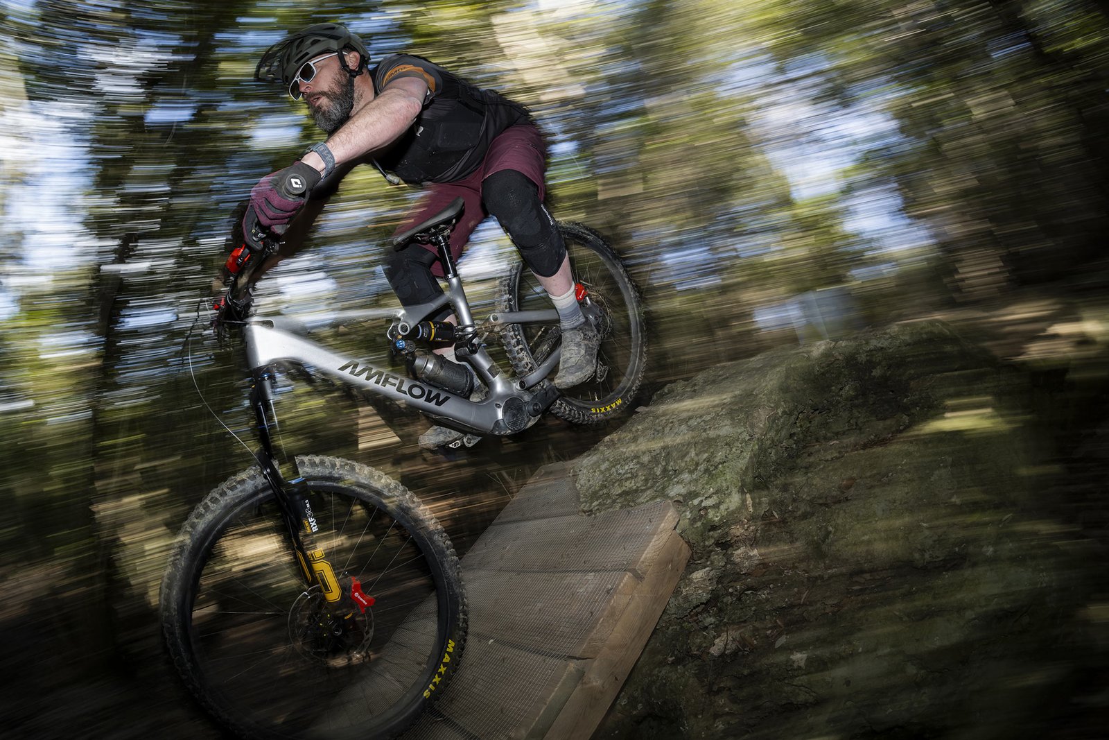 Brembo GR-PRO gravity mountain bike disc brakes, photo by Rupert Fowler, steep ramp downhill