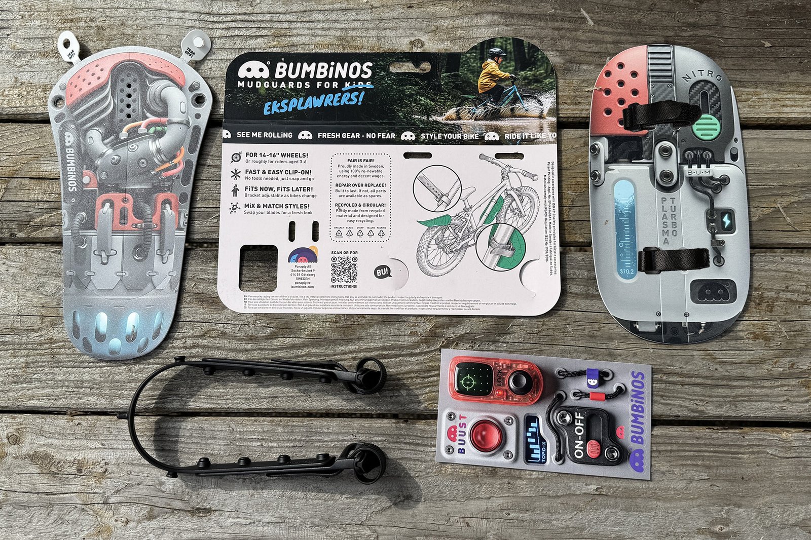 Bumbinos playful fenders for kids' bikes: What's included?