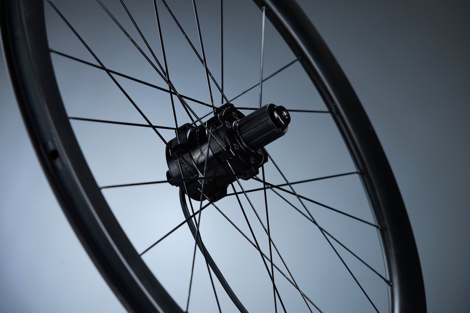 The CYPLORE e-bike conversion hub mounted into a complete wheel build.