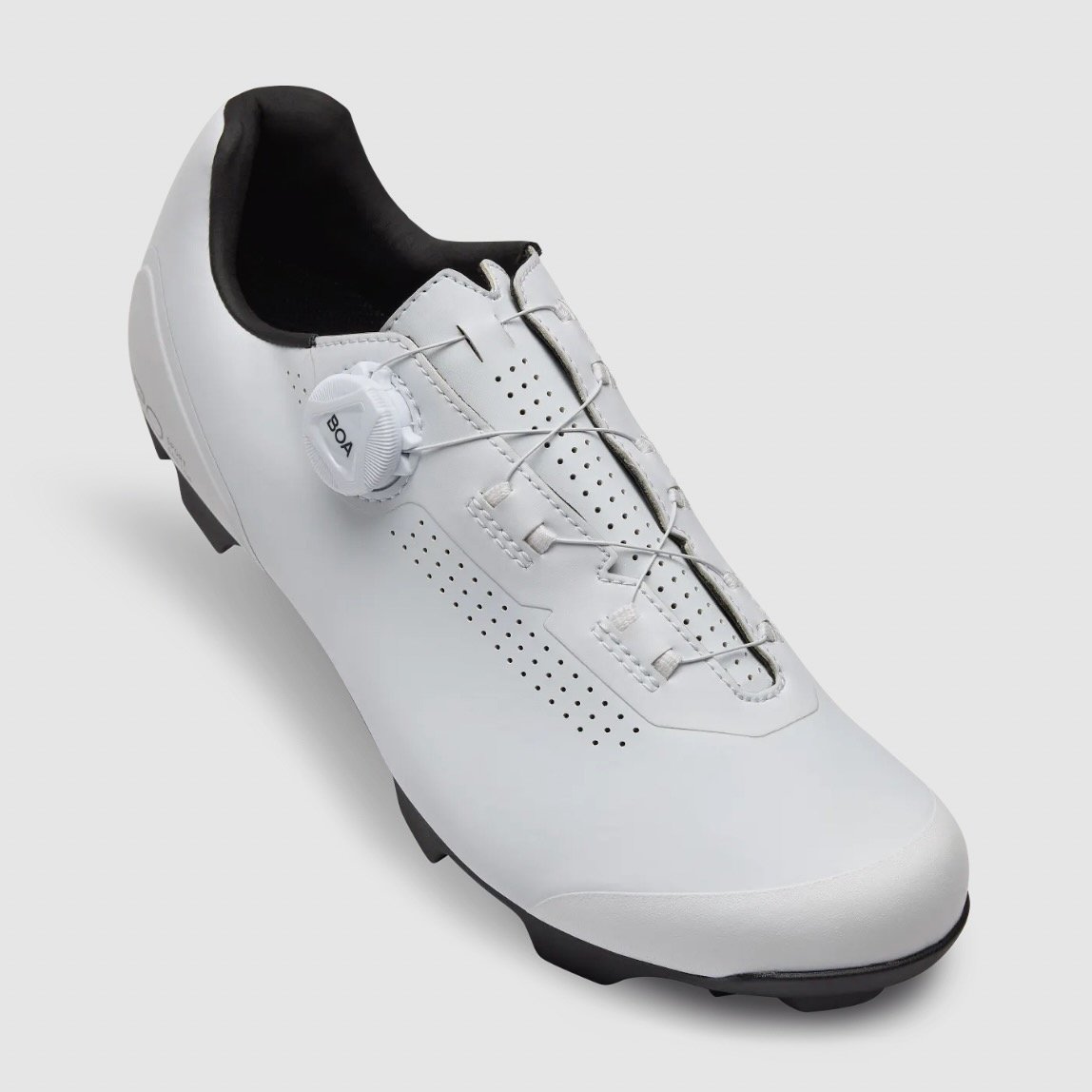 front angle profile shot of the Giro Cadet XC shoe in white