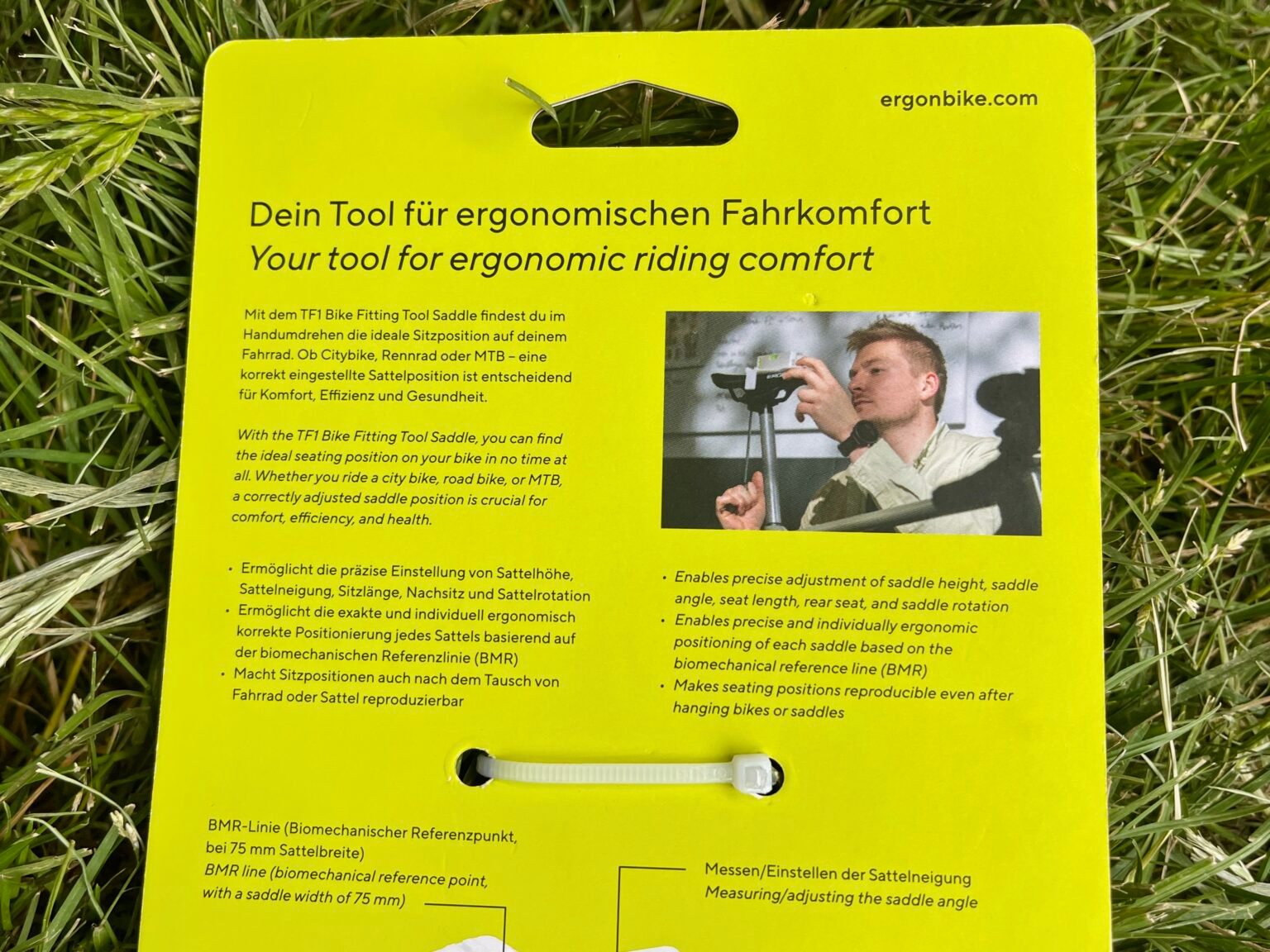 Egron TF1 Fit Tool close up of back packaging