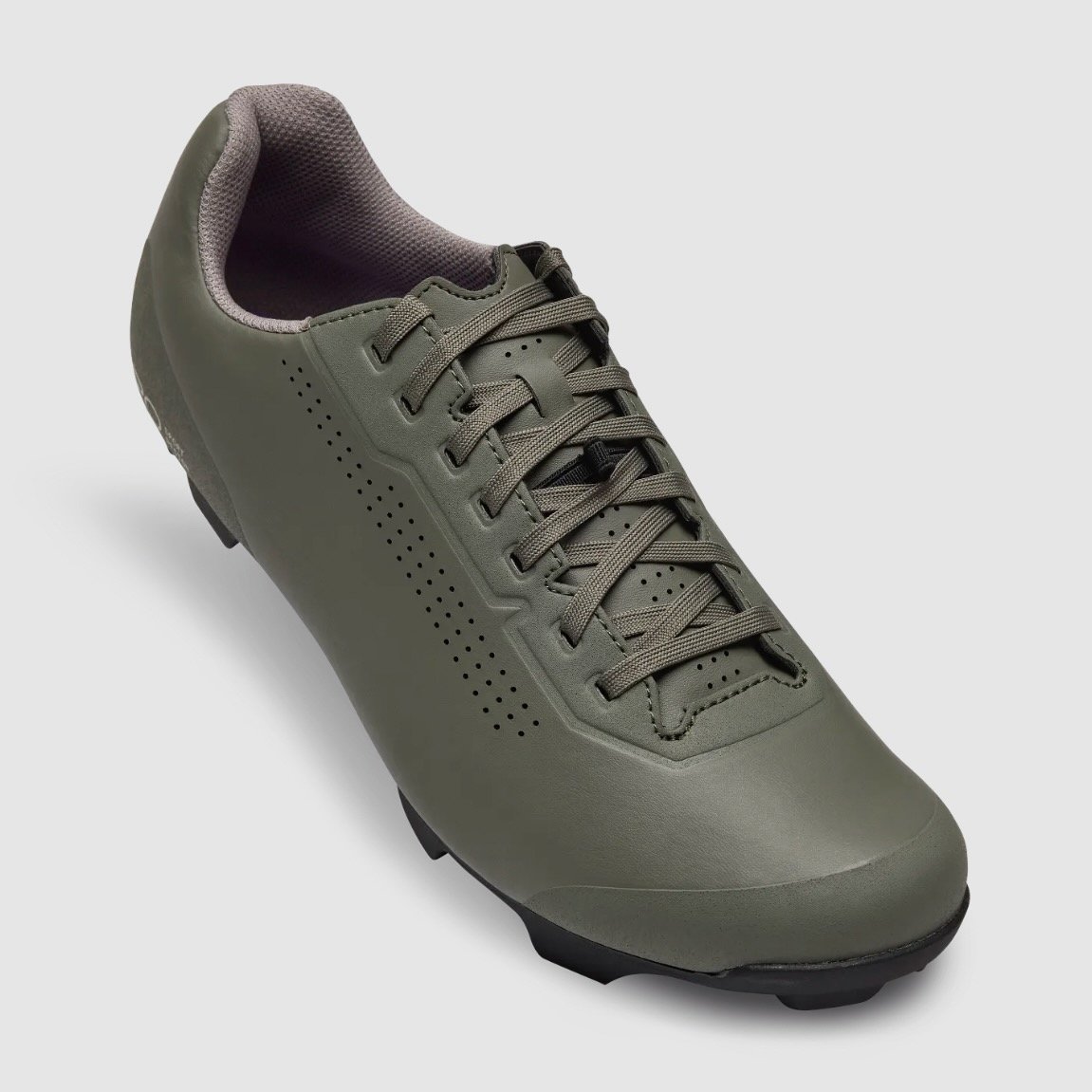 front angle profile shot of the Giro Stylus XC off road shoe in dark sage