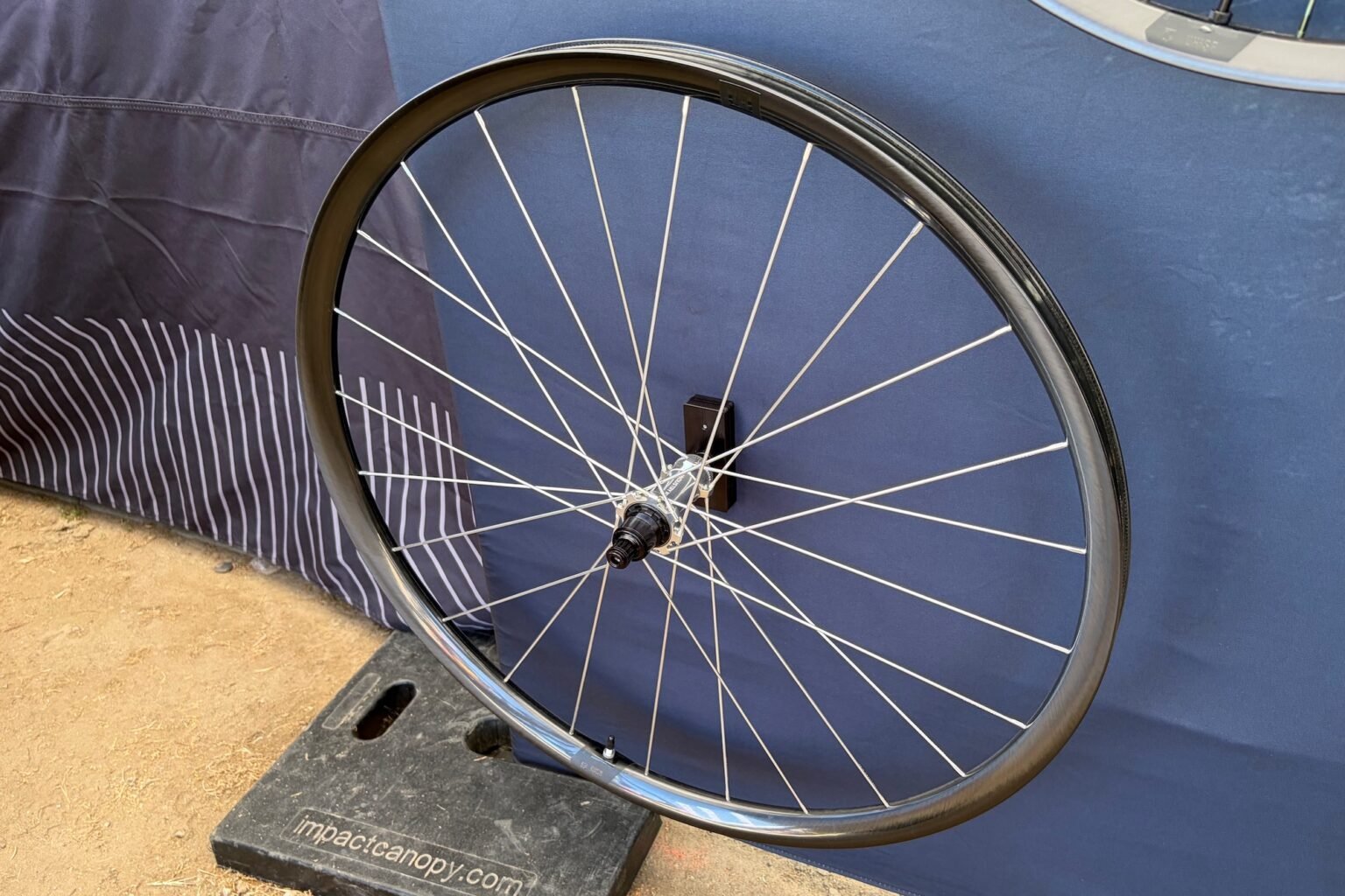 the industry nine 32" wheel on display int he booth at Sea Otter