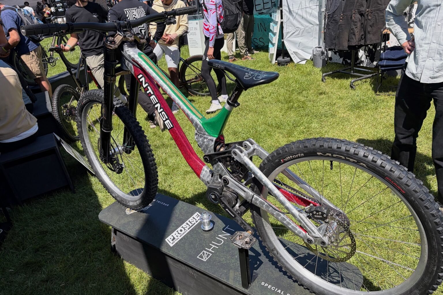 custom Intense prototype gearbox downhill bike.