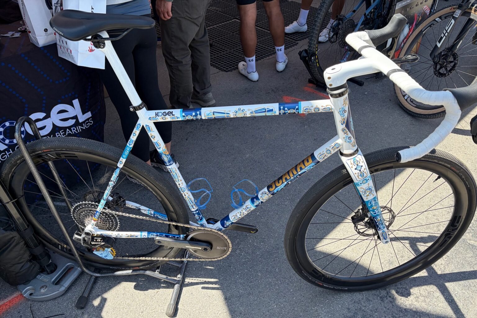 Custom painted Scarab bike at the Kogel booth