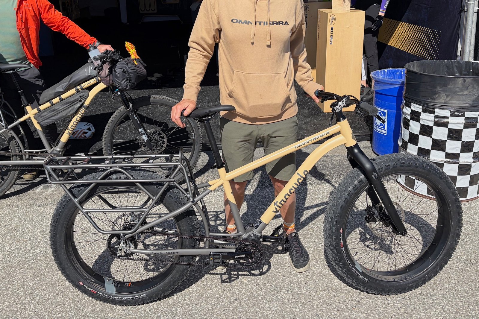 The Xtracycle Omni-Tierra set up with a rigid fork and fat bike wheels and tires.