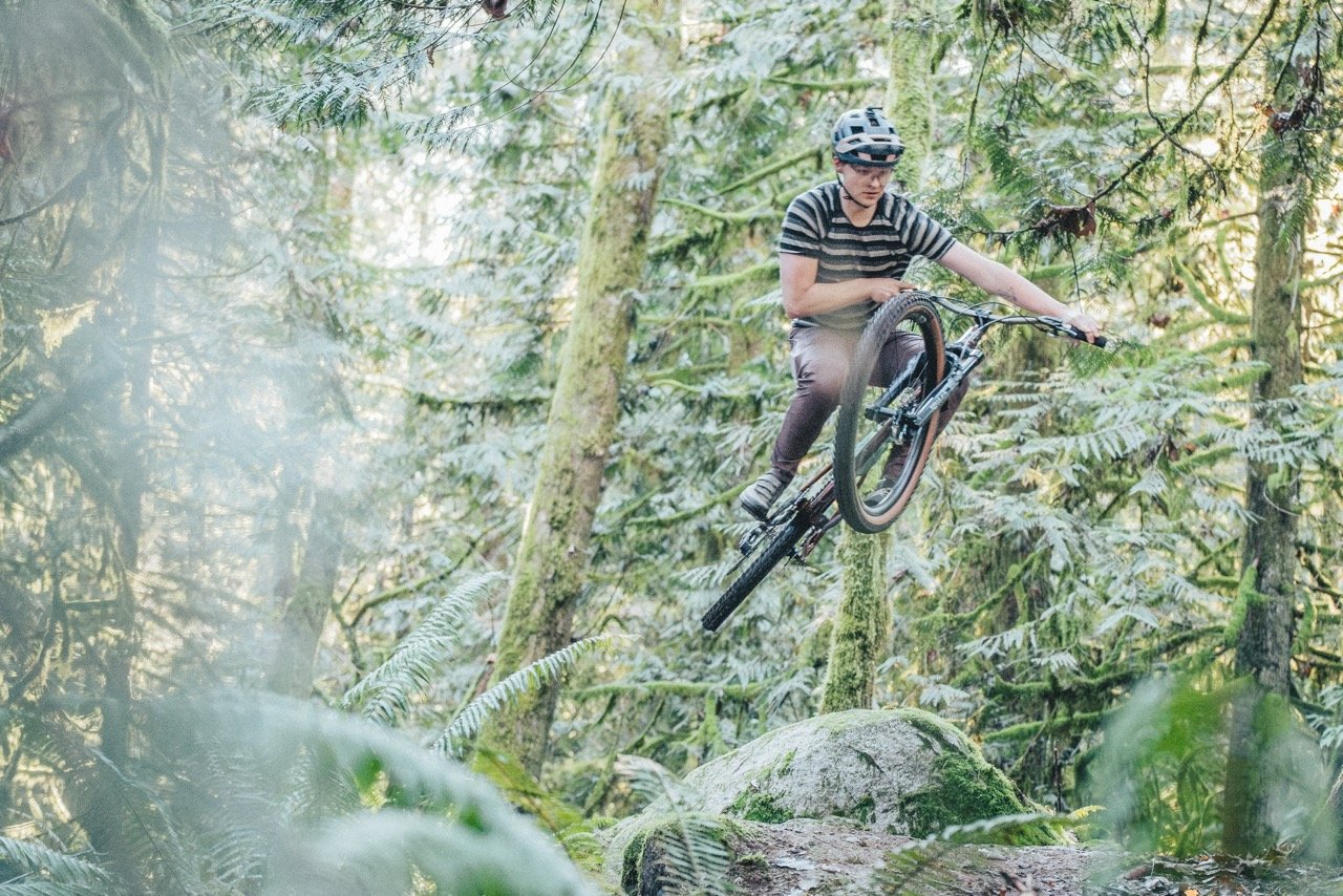 Otso Cycles Hoot Steel Hardtail table top in the trees