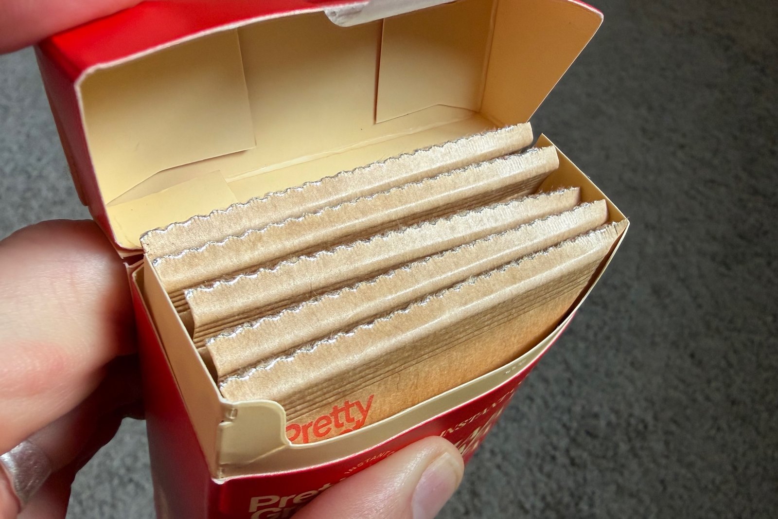 the five packets of instant coffee inside the Pretty Great Instant box
