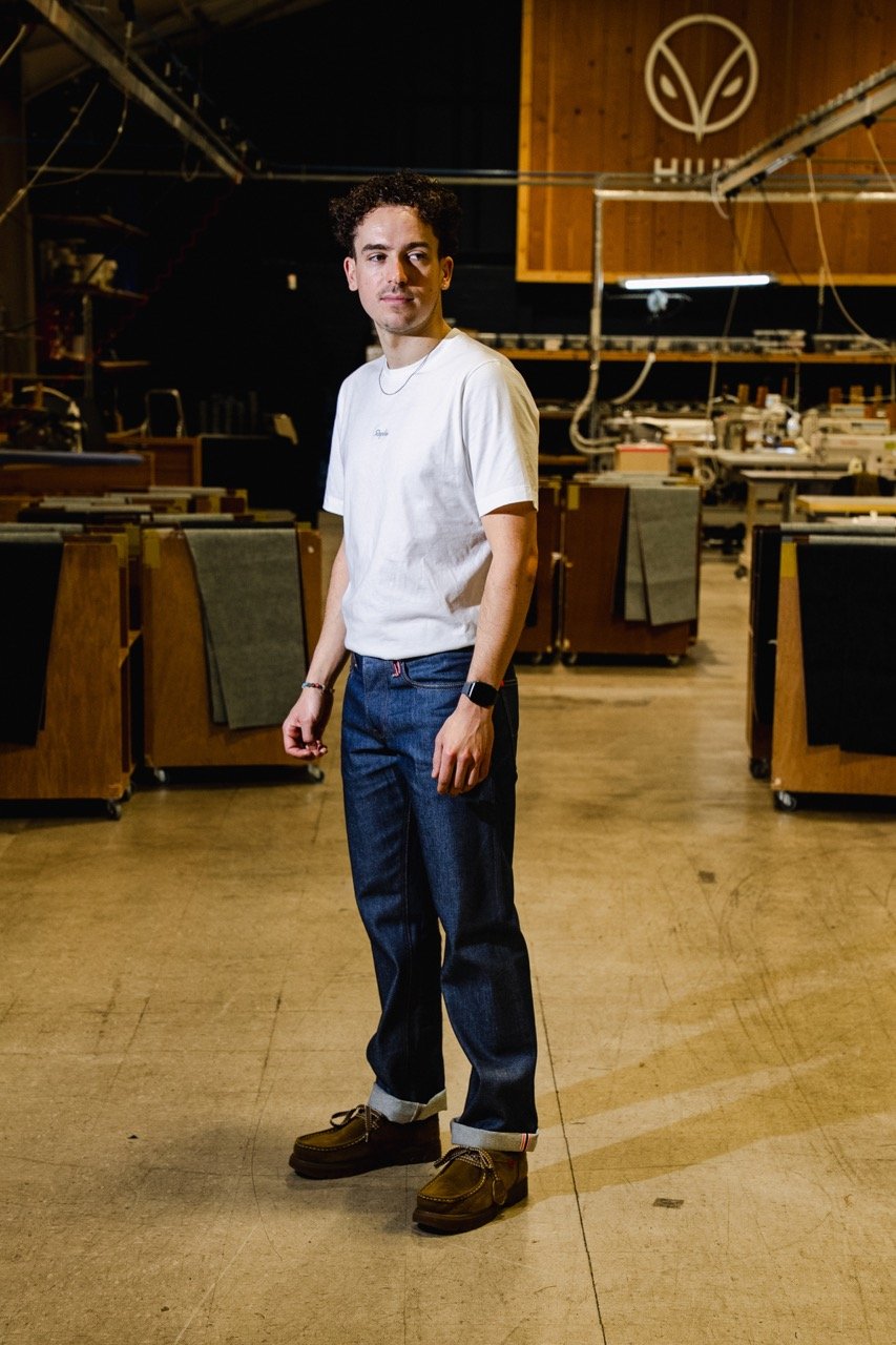 Rapha x Huit Denim Co Collaoration dude