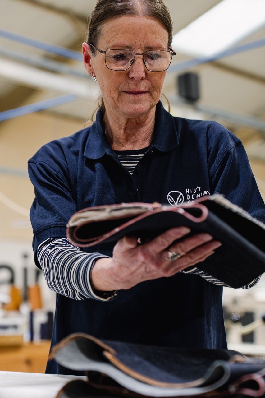 Rapha x Huit Denim Co Collaoration fold