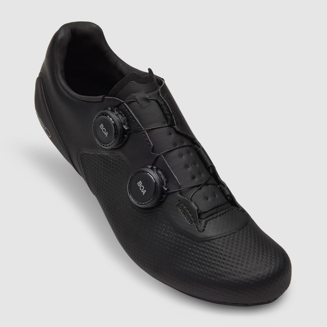 front angle profile of the Regime II road shoe in Black
