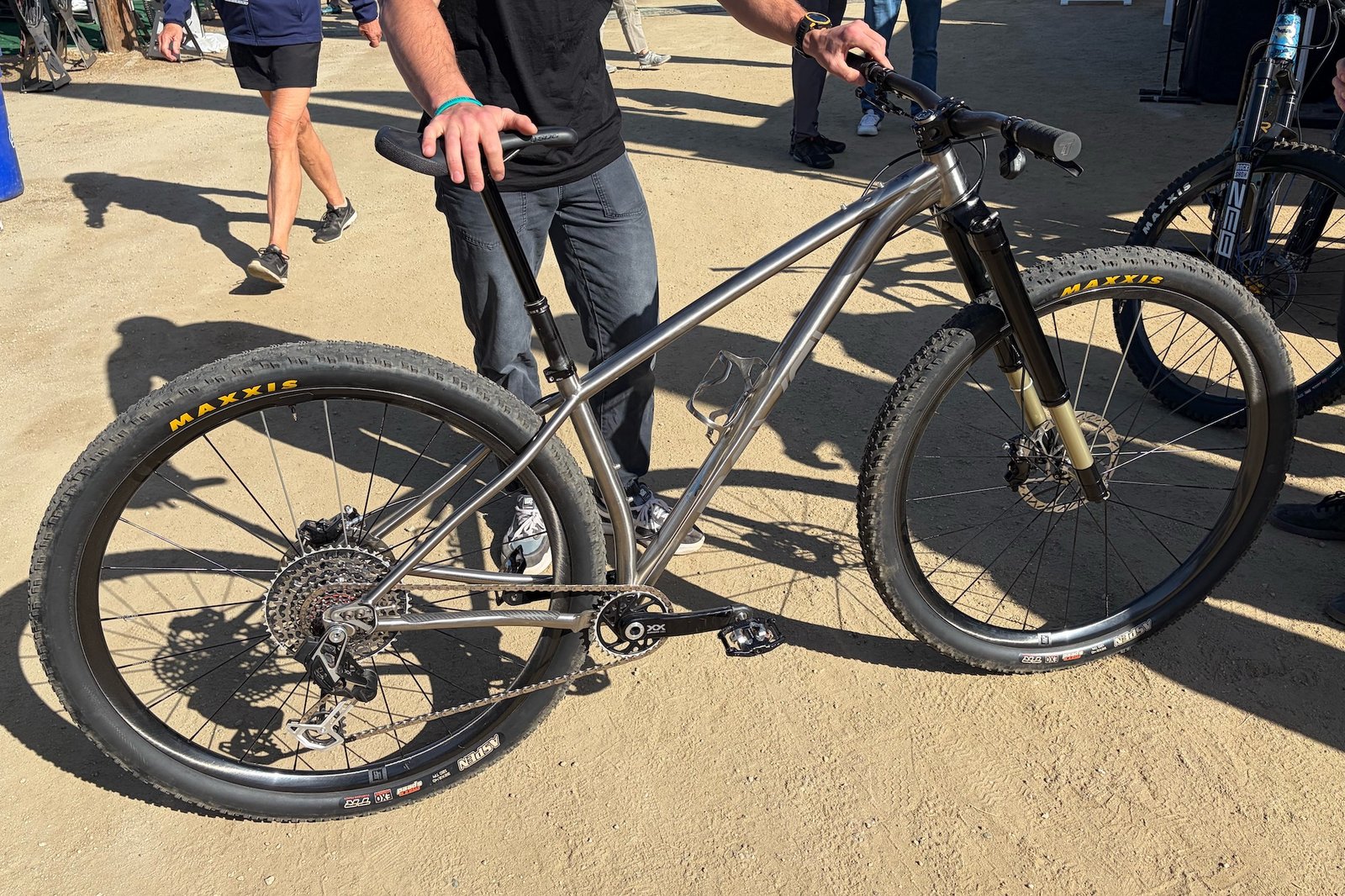 the Revel Bikes 32" Ti hardtail at Sea Otter