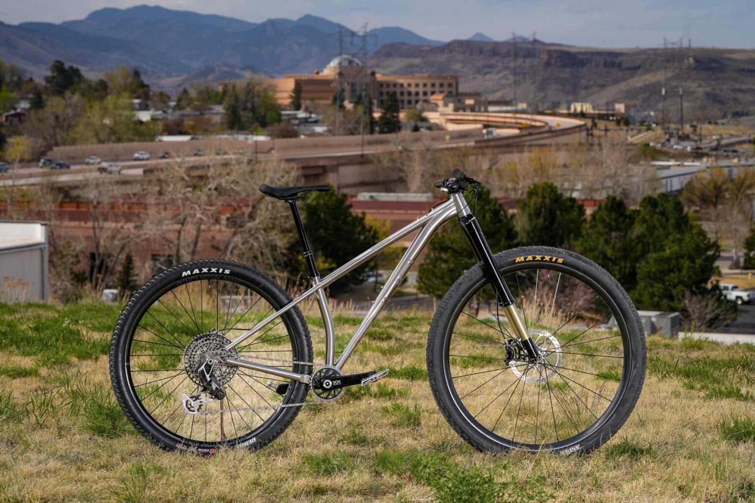 Revel 32" titanium hardtail with 29" rear wheel