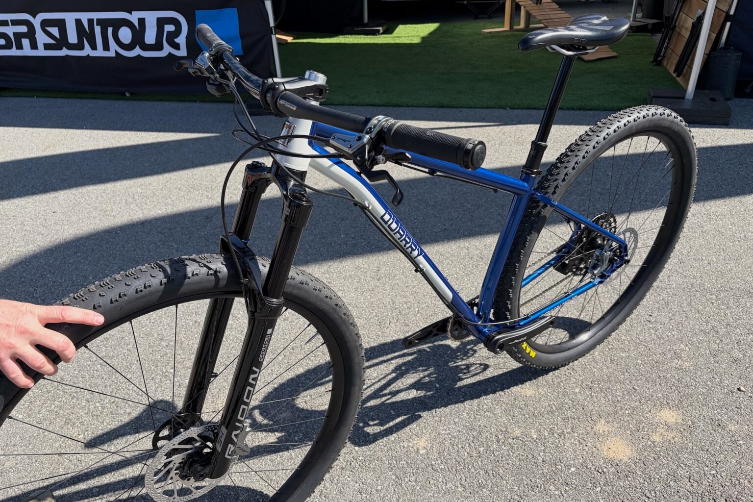 the Quarry hardtail at the SR Suntour booth