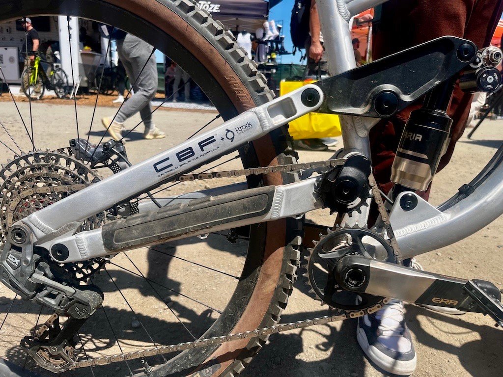 Taken Cycles out of Boise Idaho spotted at Sea Otter, they use a high-pivot take on CBF