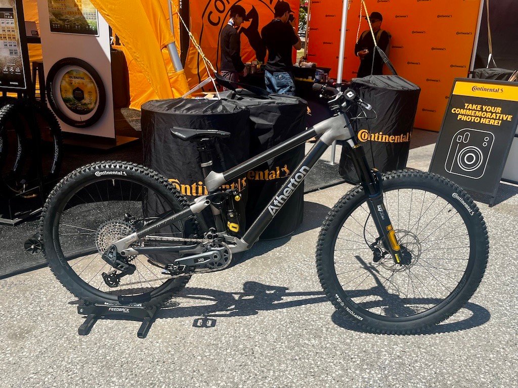 One of several Atherton bikes bouncing around Sea Otter