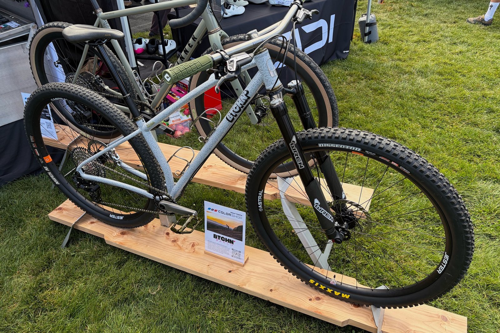 the BTCHN Alpina bike at the Wolf Tooth Booth