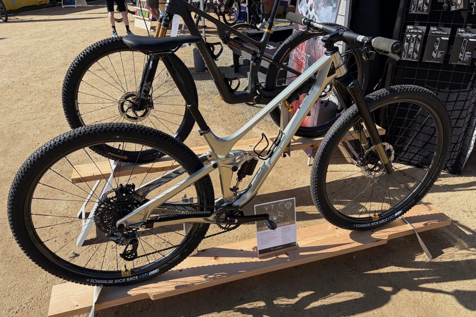 The Actofive 32" bike on display at the Wolf Tooth booth t Sea Otter