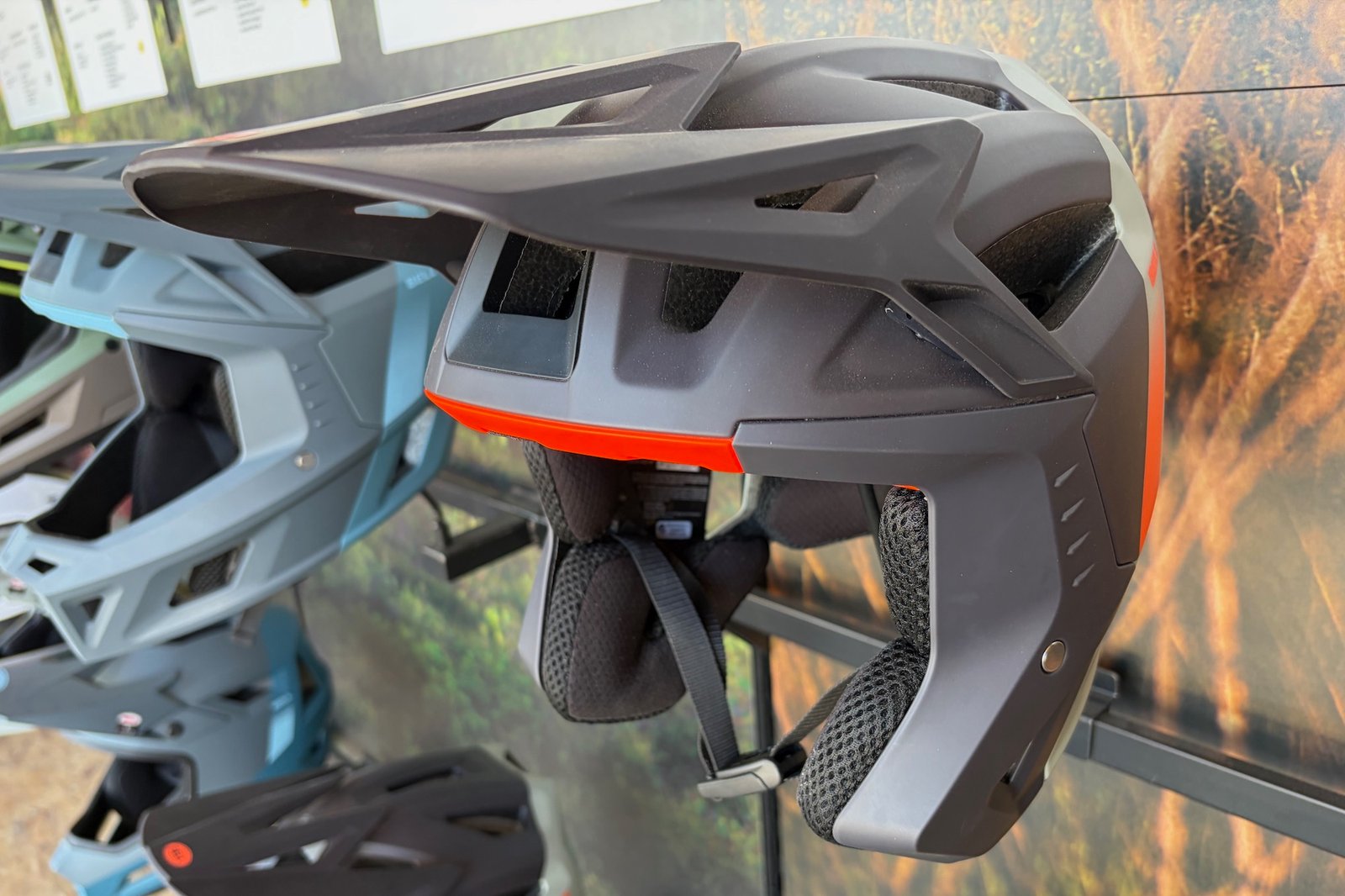 the Bell 3QTR Mips helmet on display at Sea Otter.