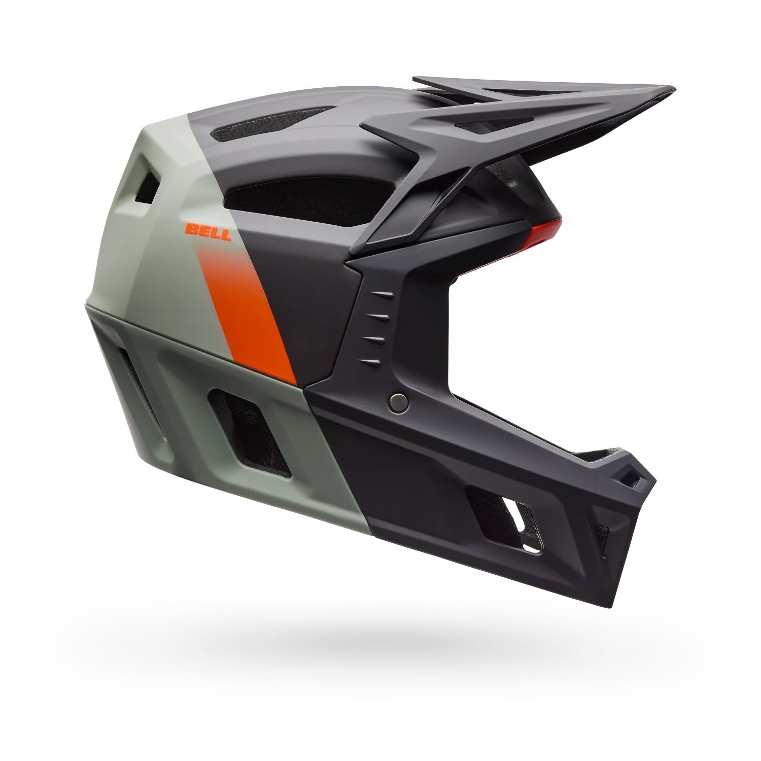 studio image of the Bell full air mips helmet from the side