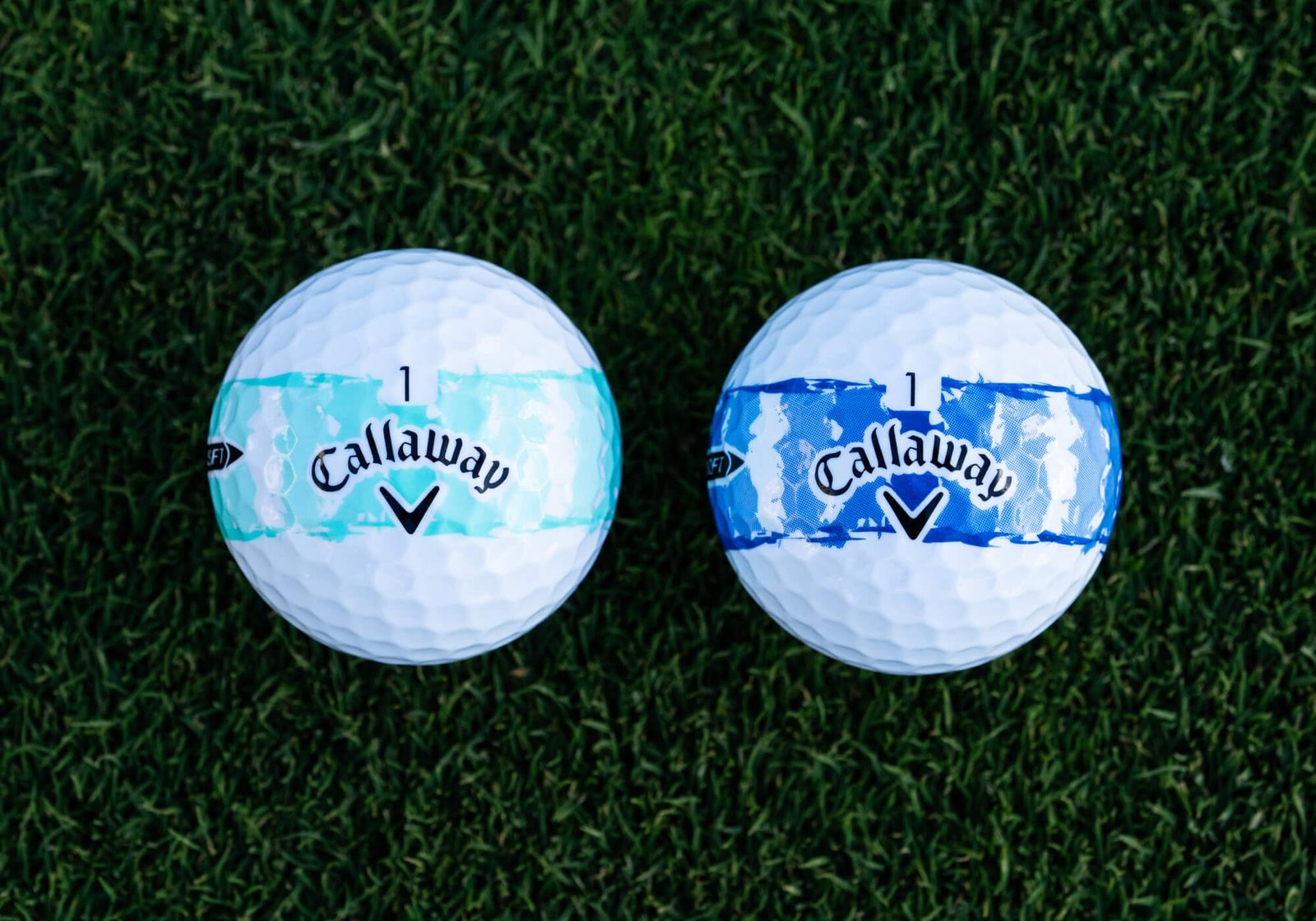 Callaway Supersoft Distressed golf balls.
