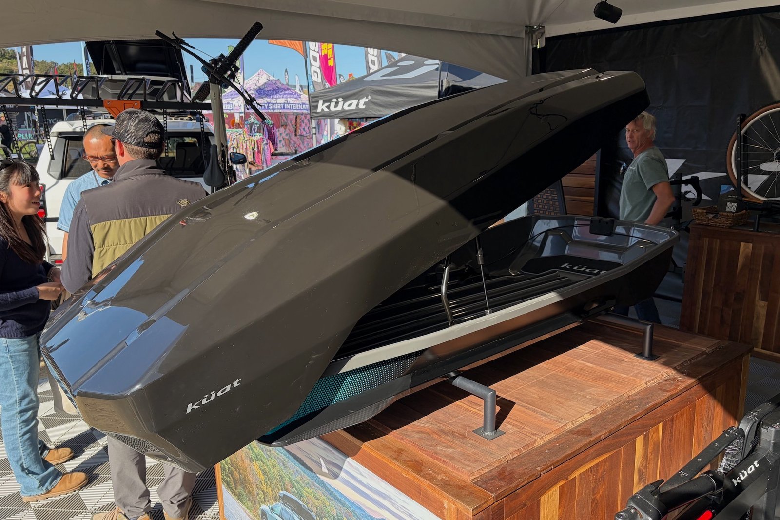 kuat varial cargo box on display at Sea Otter.