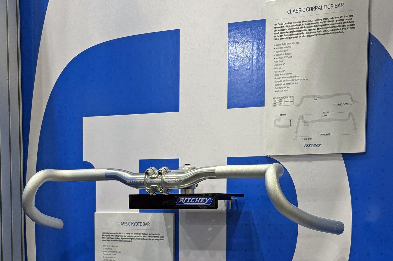 new Ritchey Corralitos ergo gravel dropbar in Classic silver